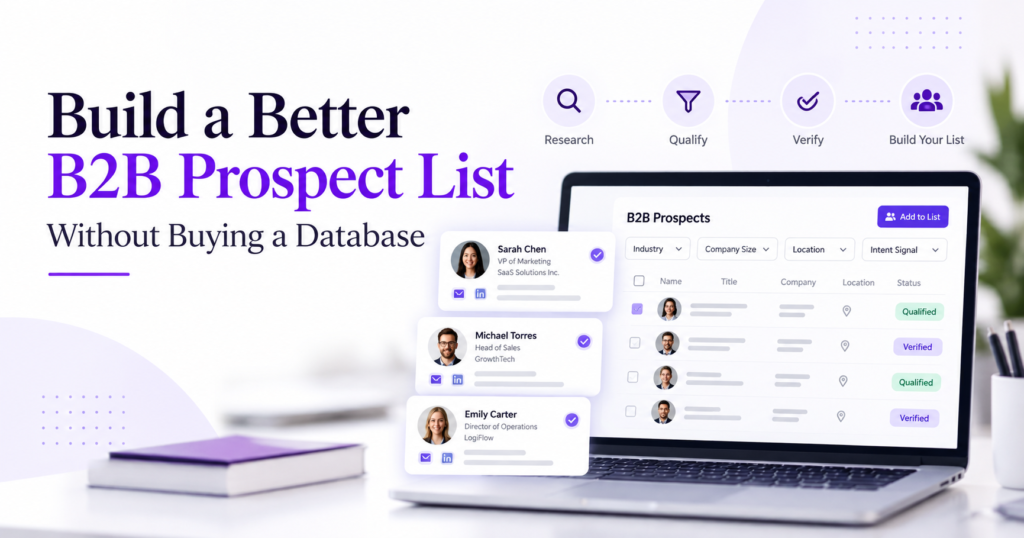 B2B prospect research and qualified prospect list building